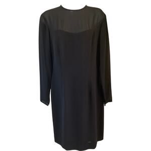 Nicole Muller NYC Black Sheer-Yoke Dress – Size 8